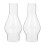 Cheminée de lampe en verre transparent, 2 pièces 1