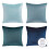 Decorative Throw Pillow Set Blue Gradient 22x22 in 4 Pack 1
