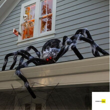 Halloween-säästöt! Avtoify60cm pehmoinen hämähäkkikoriste, Halloween-simulaatiokallo ja iso hämähäkkilelukoriste,