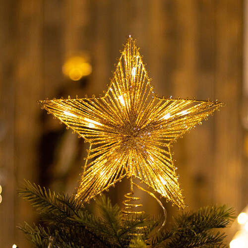 LED Iron Star Tree Topper 25 x 30 cm
