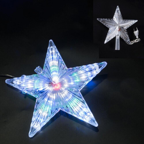 Clear Acrylic LED Star Tree Topper