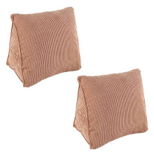 Coussin lombaire en coton couleur café (lot de 2)