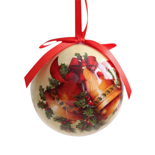Christmas Ornament Ball 8 cm Red Plastic Decor