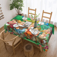White Polyester Spill-Proof Tablecloth