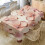Linen Blend Checkered Tablecloth with Fringe Edges 1