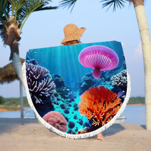 Round Microfiber Beach Towel 60 Inches