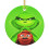 Ceramic Christmas Ornament 2.9" Round Gold String 1