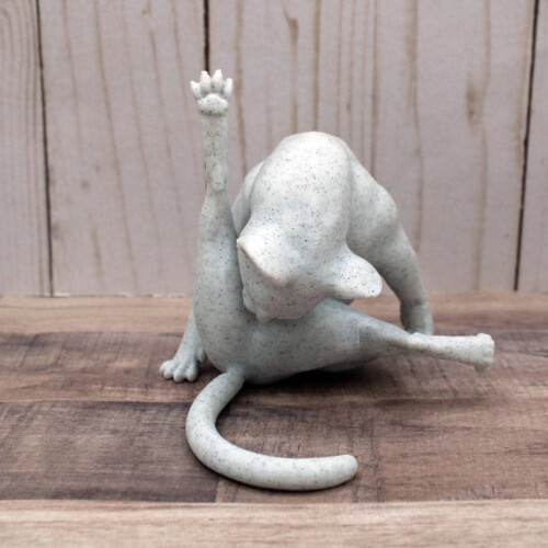 Funny Cat Statue for Desk or Shelf Decor