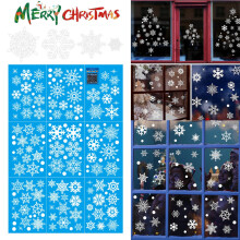9PCS Christmas Snowflake Window Stickers PVC Blue