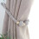 Cotton Rope Curtain Tiebacks with Hooks – Grey 1