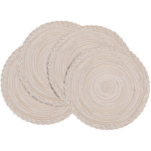 Pyöreät puuvilla-PP-pöytäliinat 15" (4 kpl)