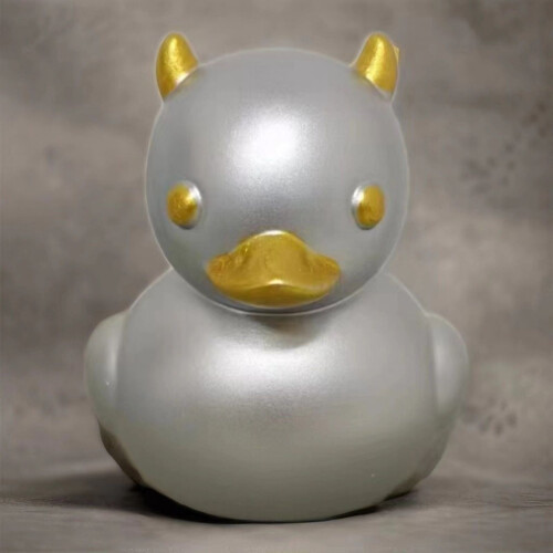 Lil' Devil Ducky Decoration – Black or Silver, 2-Pack