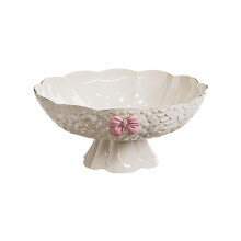 White Plastic Fruit Plate 25 x 25 cm