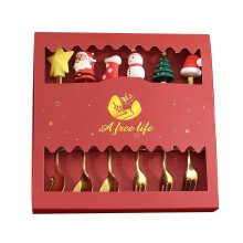 Christmas Doll Stainless Steel Cutlery Set 6-Piece