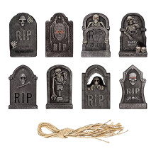 16-Piece Halloween Tombstone Hangtags