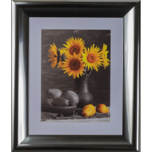 Cadre photo en polystyrène argenté lumineux 12x12 pouces
