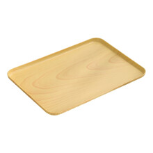 Wood-Effect Plastic Serving Tray 37.5 x 26.5 cm