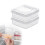 2-pack lufttäta ostaparvaringslådor, 10x10x4,5 cm 1