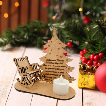 Weihnachtlicher Erinnerungskerzen-Anhänger aus Holz