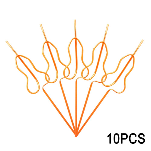 10 Pcs Reusable Plastic Drinking Straws – Flexible,