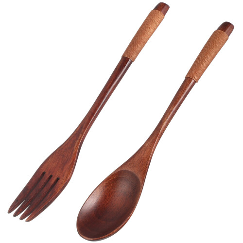 Wooden Spoon and Fork Set – Portable Practical Tableware