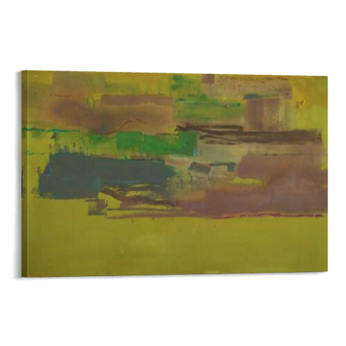Impressão em tela de arte abstrata de Helen Frankenthaler, 40,6 x 61 cm (16 x 24 polegadas)