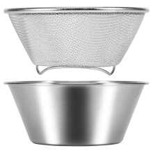 Mini-Siebschüssel-Set aus Edelstahl