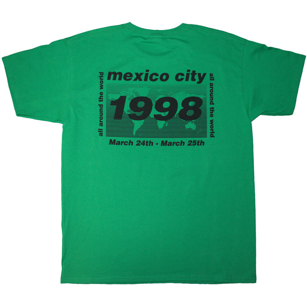 Oasis (Xl, ) World Tour 1998 Mexico City T Shirt Green