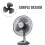Deckenventilator-Zubehör, schwarzer Kunststoff, 2 Stück 3