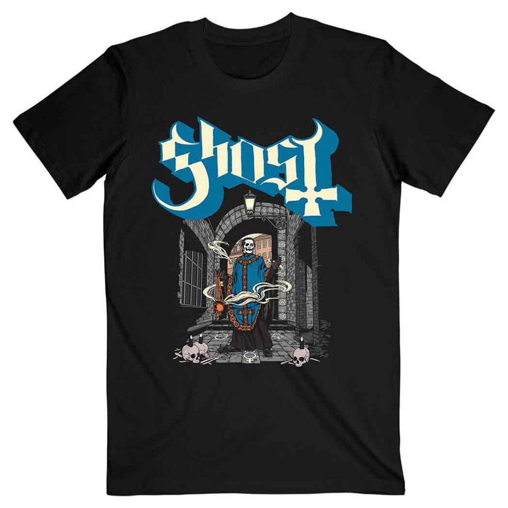 Ghost (Xl, ) Incense Band Logo T Shirt Black