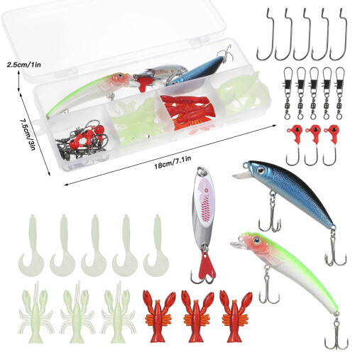 Spinning Rod and Reel Combo with Line, Lures, Swivels – 2