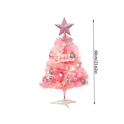Pink Artificial Christmas Tree with Lights 3ft 2
