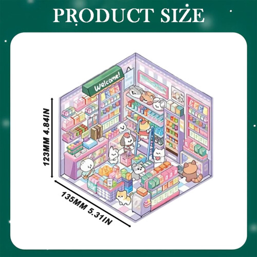 Greamáin Tí Cartúin DIY3D – Bácús, Siopa Caife, 1