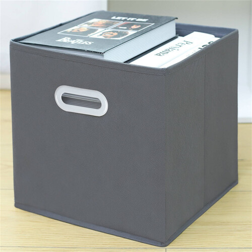 Foldable Storage Box Astorage Foldable Cube Organizer Fabric Drawer Set of Beige 1