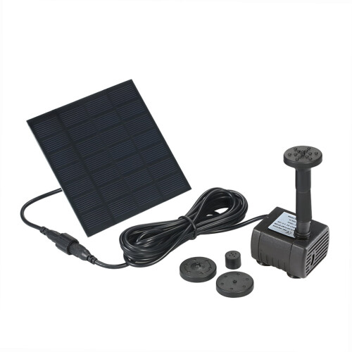 Kit de pompe à eau solaire avec 4 buses 1,6 W 1
