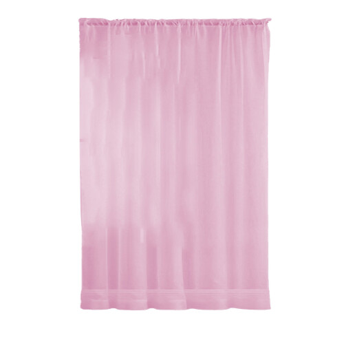 Voile Sheer Curtains Pink Grommet 1 Panel 52" W 1