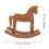 Ensemble décoratif de cheval à bascule en bois – 2 pièces 2