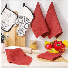 Torchons de cuisine en coton ultra doux 30 x 30 cm (lot de 6)