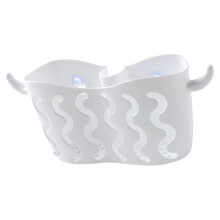 Panier de rangement à ventouses de cuisine blanc