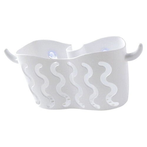Panier de rangement à ventouses de cuisine blanc