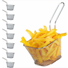 Mini Stainless Steel Fry Baskets (Set of 8)