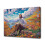 Long-haired man on blooming grass poster 20x30 cm 1
