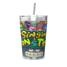My Singing Monsters Thermoskanne, weiß, doppelwandig, Staubsauger