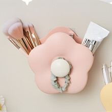Držiak na štetce na make-up s kvetinovým vzorom s otvormi pre pero a zubnú kefku