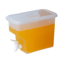 Dispensador de bebidas de plástico de 3,6 L con grifo, tapa y asa.