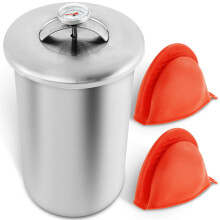 Presse à viande avec moule et thermomètre en acier inoxydable (1 pièce)