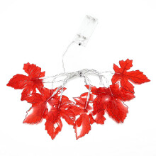 LED Maple Leaf Light String – Battery Powered, 10 Lights,