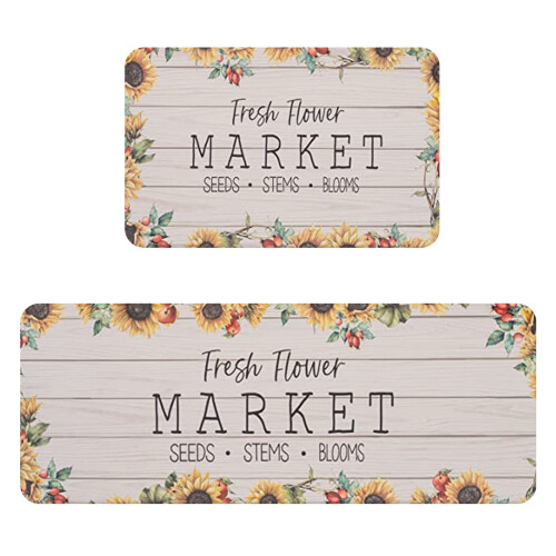 Tanuke Kitchen Carpet Set – 2 Pieces, Washable & Non-Slip