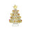 Mini Glass Christmas Tree Ornament, Yellow, 6.6 cm 1