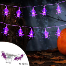 Halloween-Kürbis-Lichterkette, 2 m, 20 LEDs, batteriebetrieben